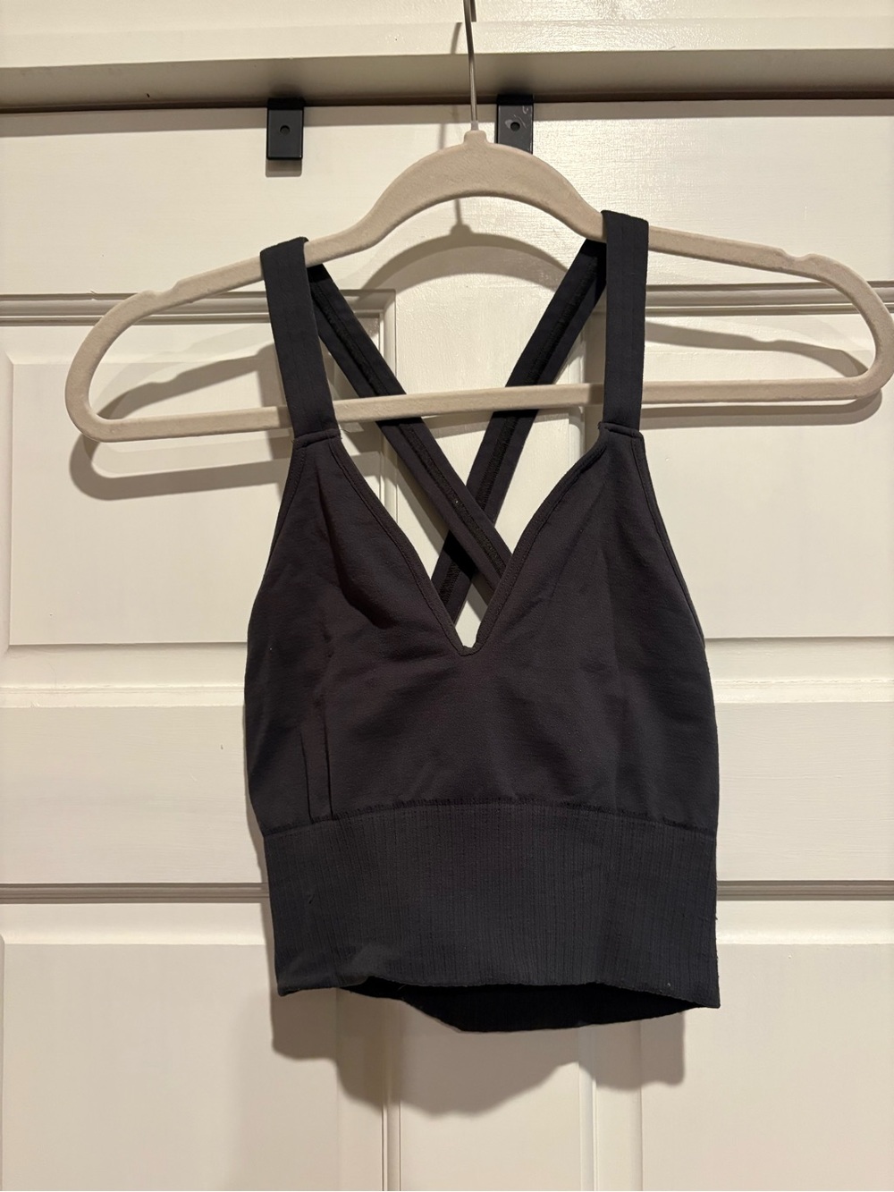 Free People Tank Top Criss Cross Back V Neck